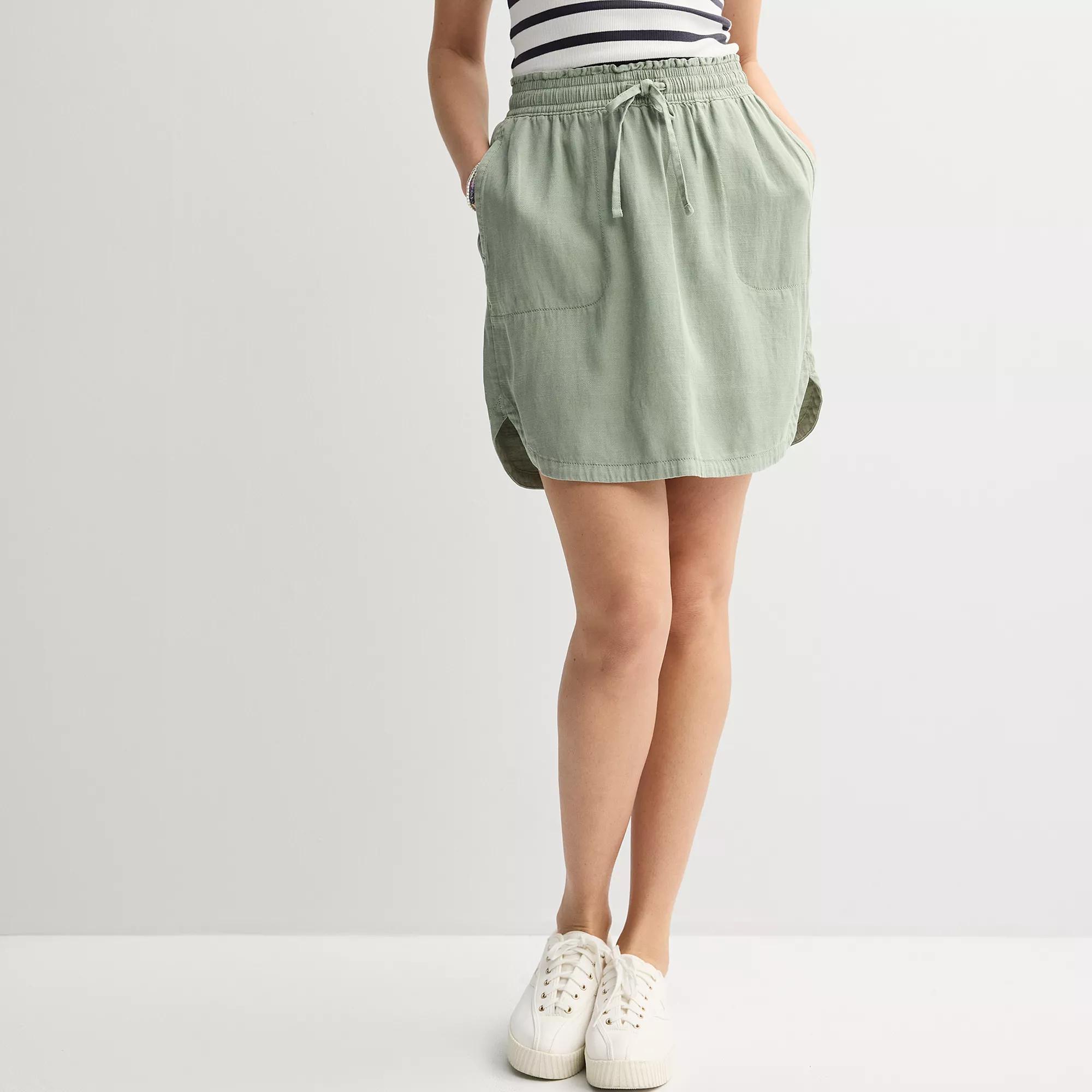 Women's Sonoma Goods For Life® Short Utility Skirt, Size: Large, Madri Green Product Image