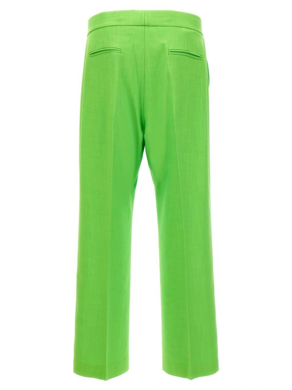 MSGM Trousers  Women In Acid Green Product Image