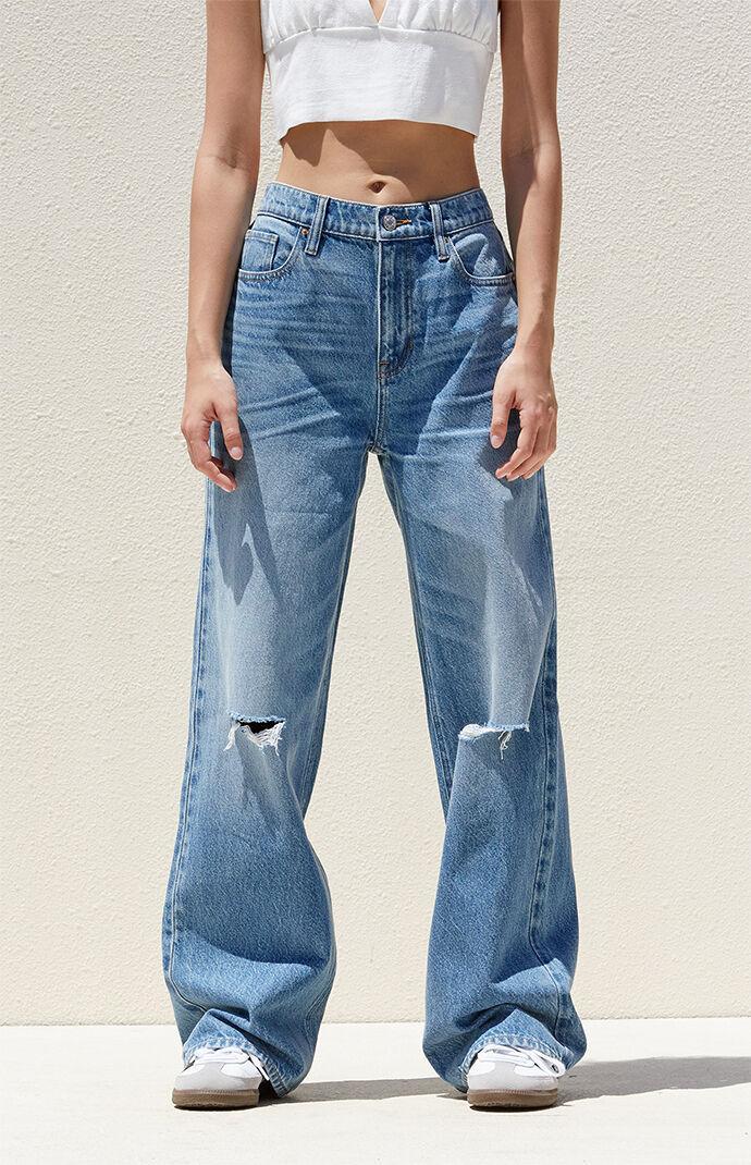 PacSun Womens Ripped Boyfriend Jeans Product Image