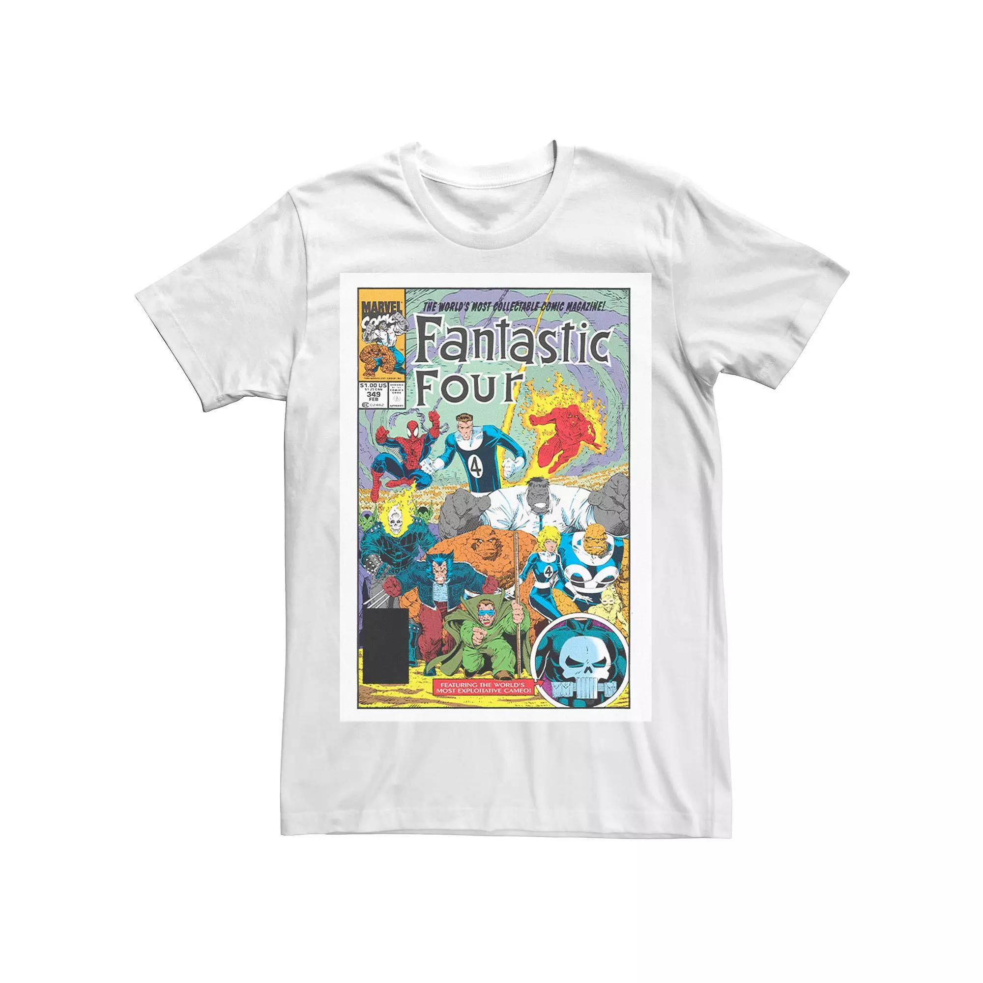 Men's Marvel Fantastic Four Collaboration Comic Cover Graphic Tee, Size: XL, White Product Image