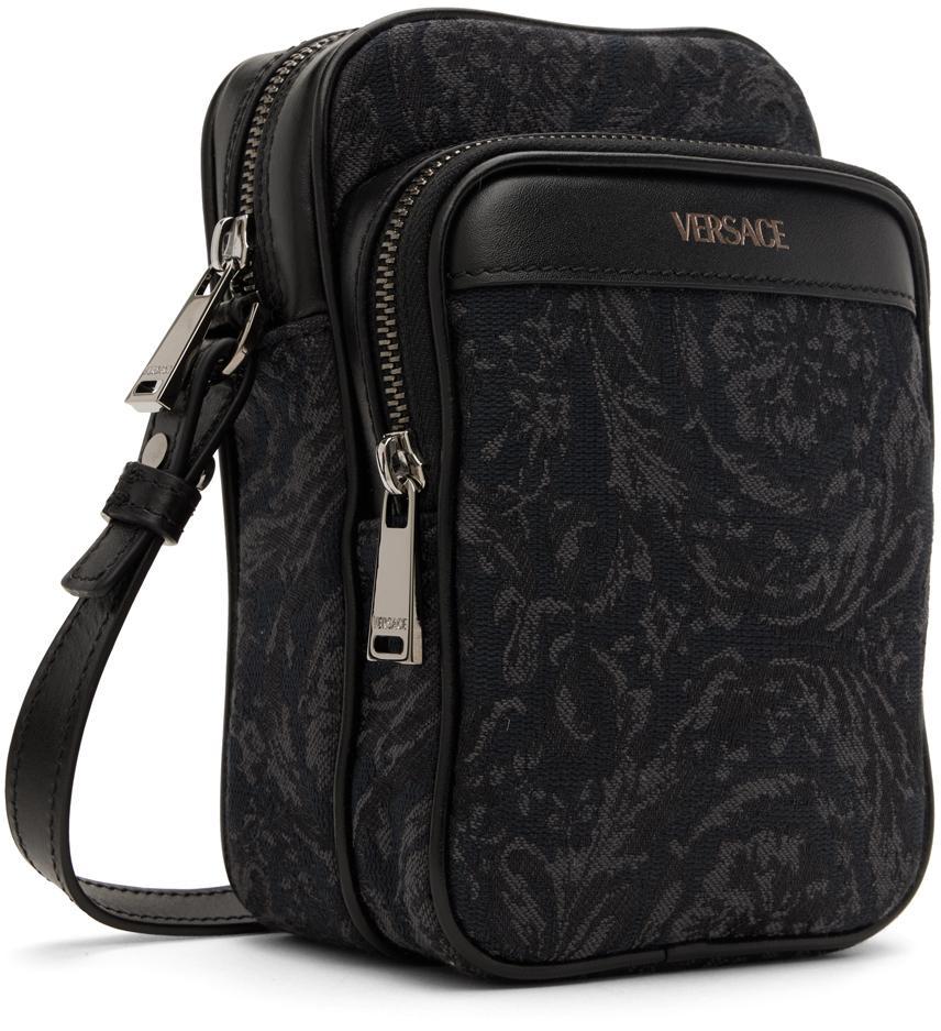 VERSACE Barocco Athena Crossbody Bag In Black-ruthenium Product Image