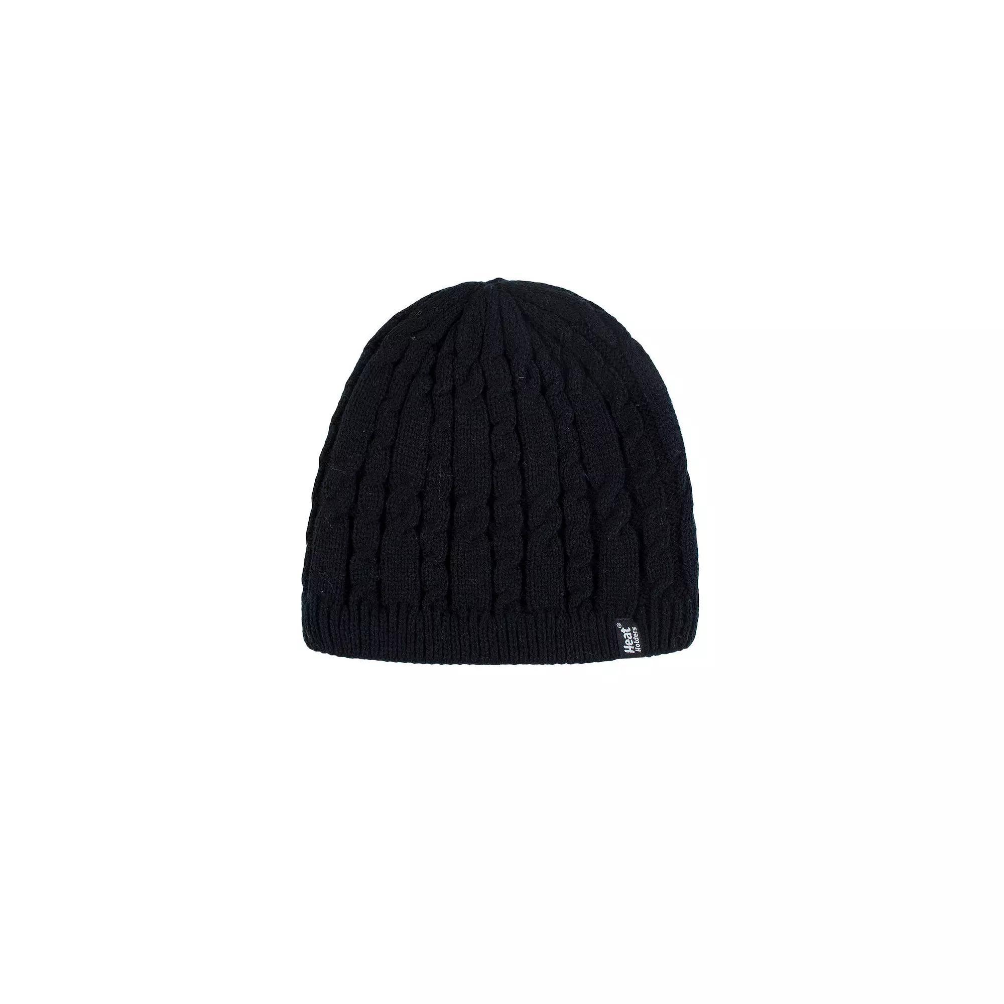Women's Heat Holders Heatweaver Lined Cable Knit Beanie, Blue Product Image