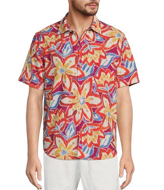 Tommy Bahama IslandZone Bahama Coast Floral Fusion Short Sleeve Woven Shirt Product Image