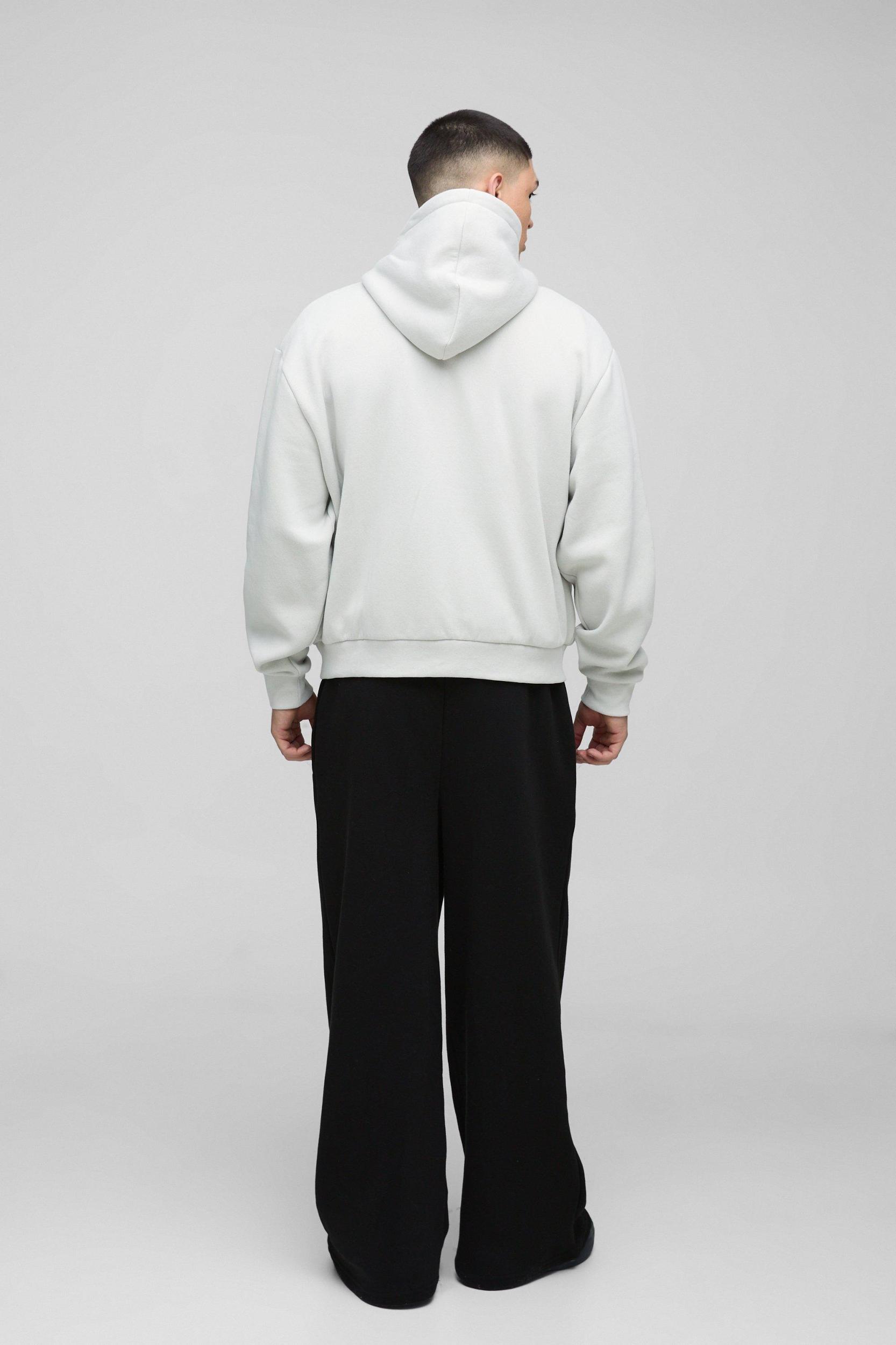 Oversized Boxy Star Printed Zip Through Hoodie | boohooMAN USA Product Image