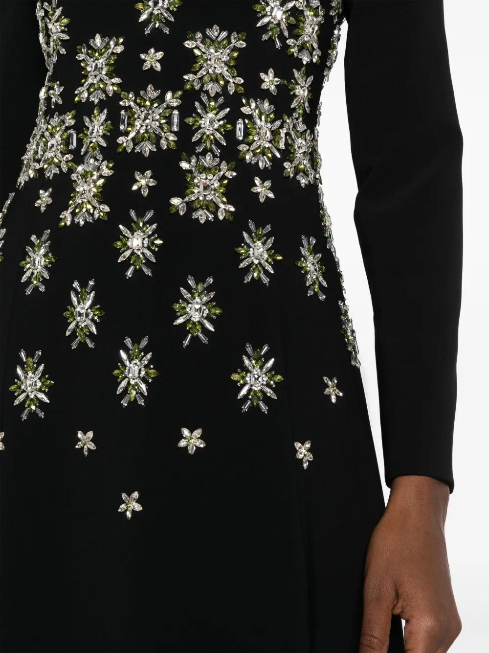 crystal-embellished crepe gown Product Image