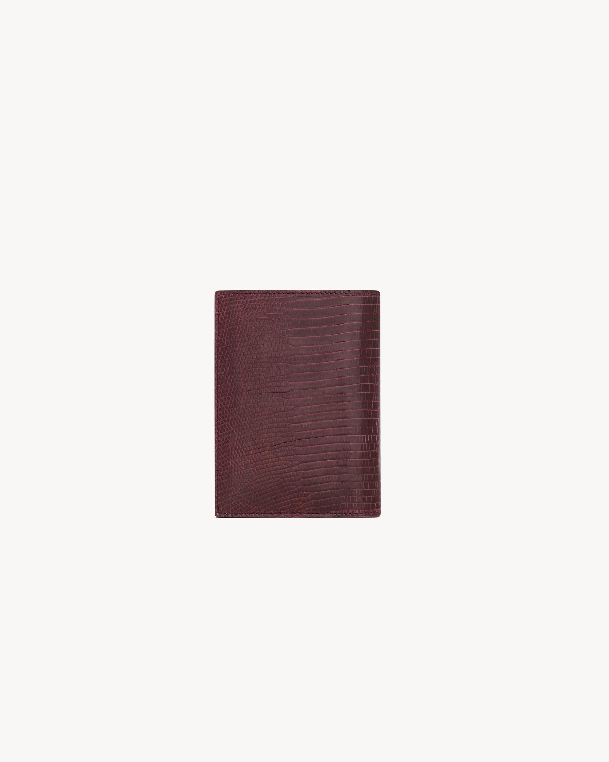 SAINT LAURENT PARIS credit card wallet in lizard Product Image