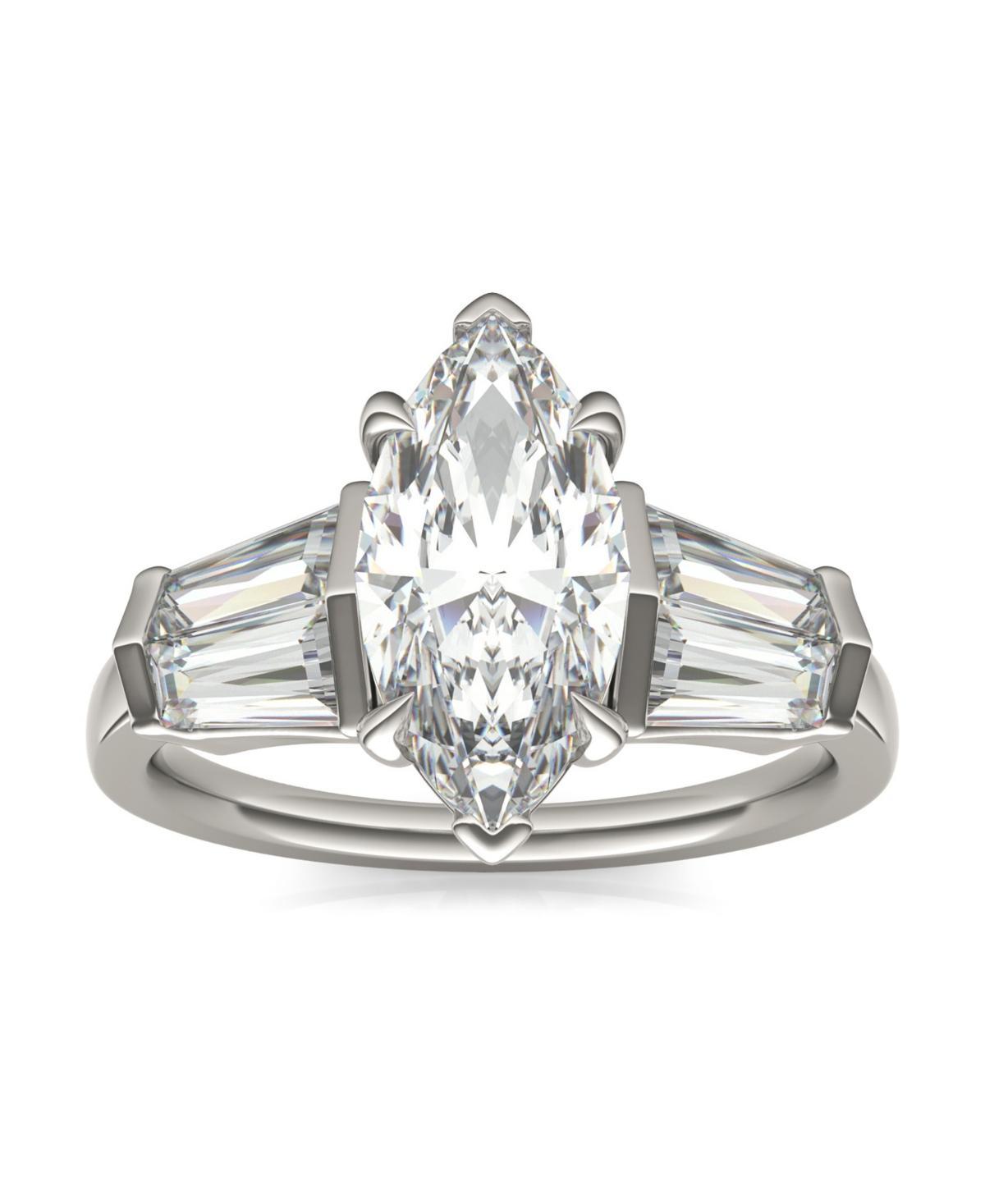 Charles & Colvard 14k Gold 3 1/3 Carat T.W. Marquise Lab-Created Moissanite Engagement Ring, Women's, Size: 6, White Product Image
