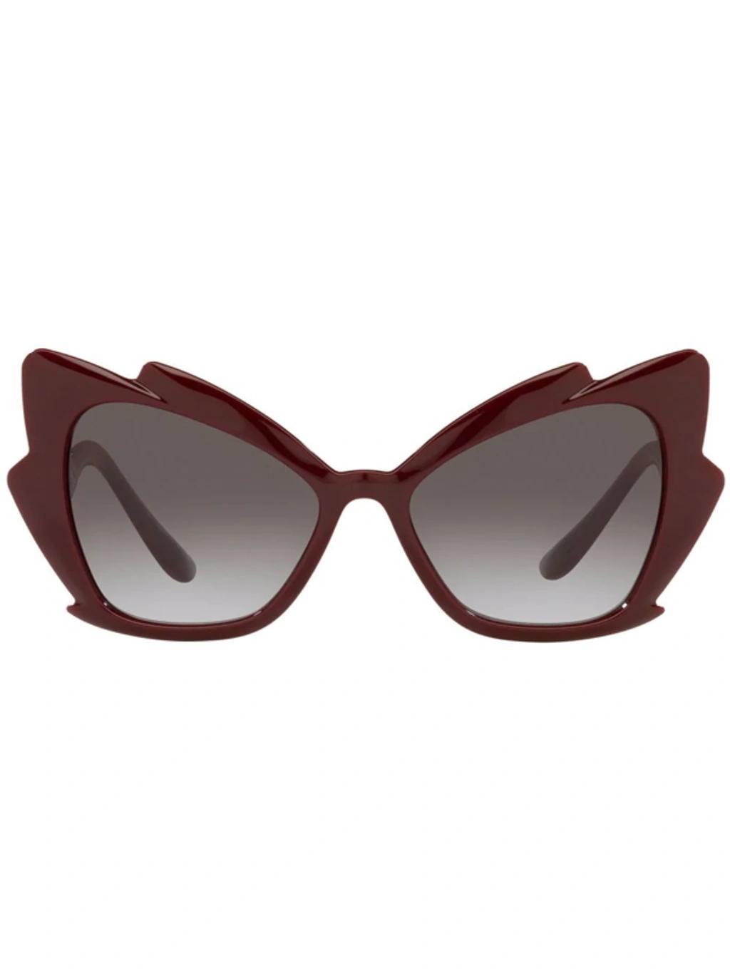 DOLCE & GABBANA Gattopardo Butterfly-frame Sunglasses In Bordeaux Product Image