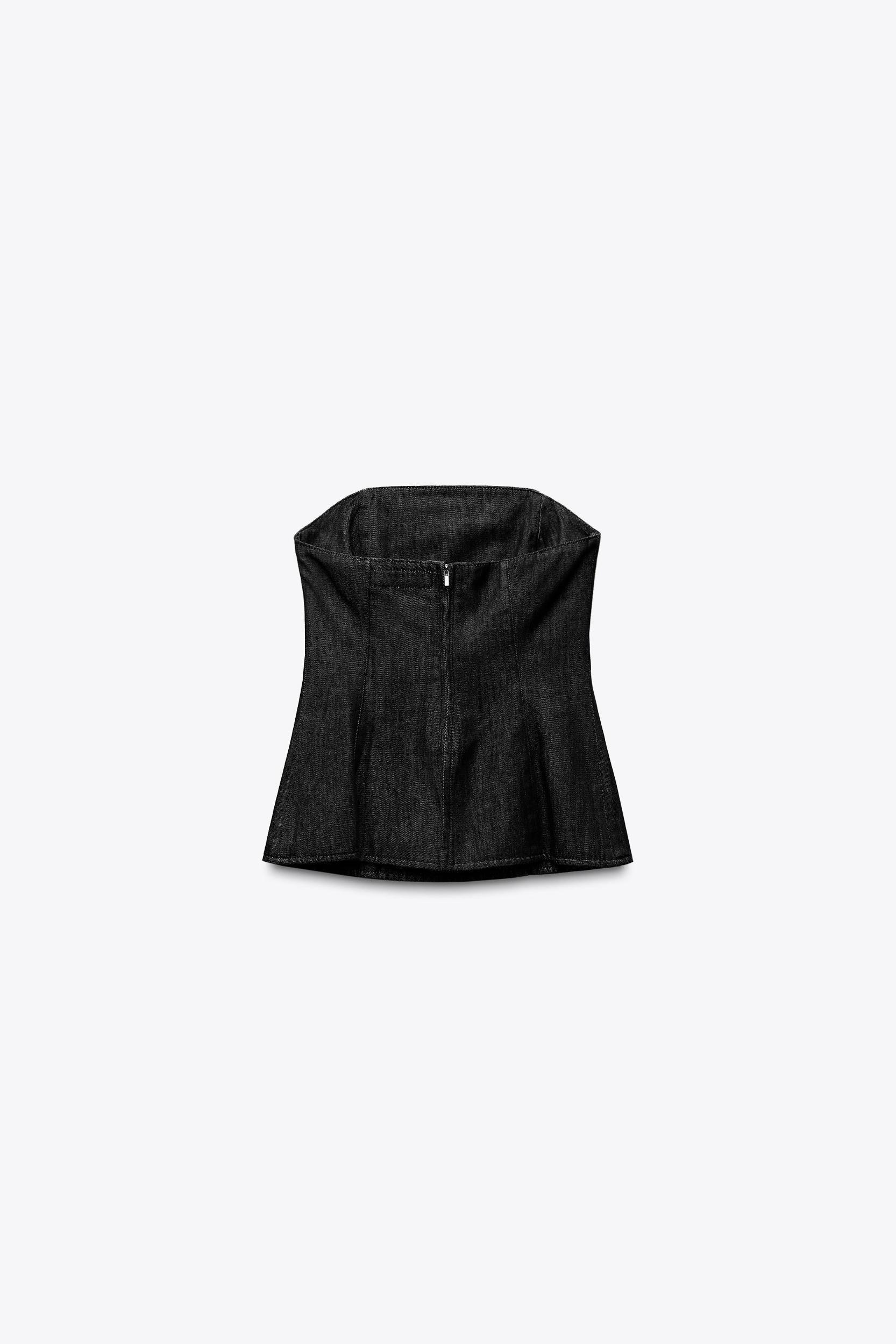 TRF DENIM BANDEAU TOP Product Image