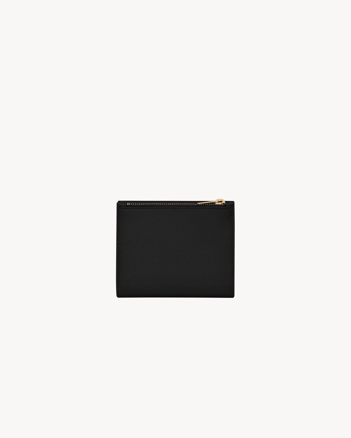 CASSANDRE MATELASSÉ MULTI-FOLDED WALLET IN GRAIN DE POUDRE LEATHER | Saint Laurent | YSL.com Product Image