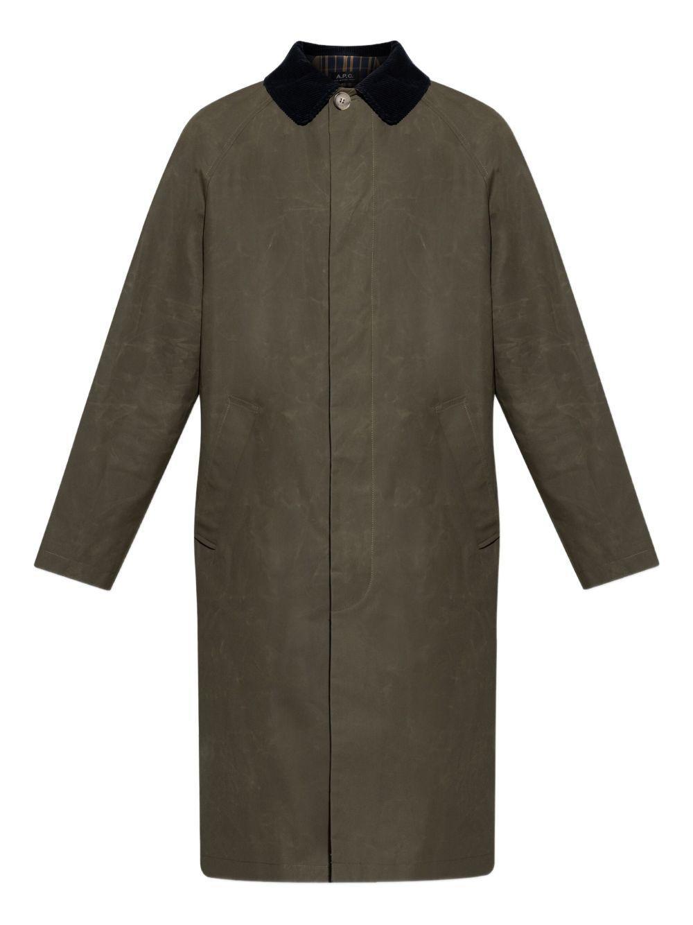 corduroy-collar coat Product Image