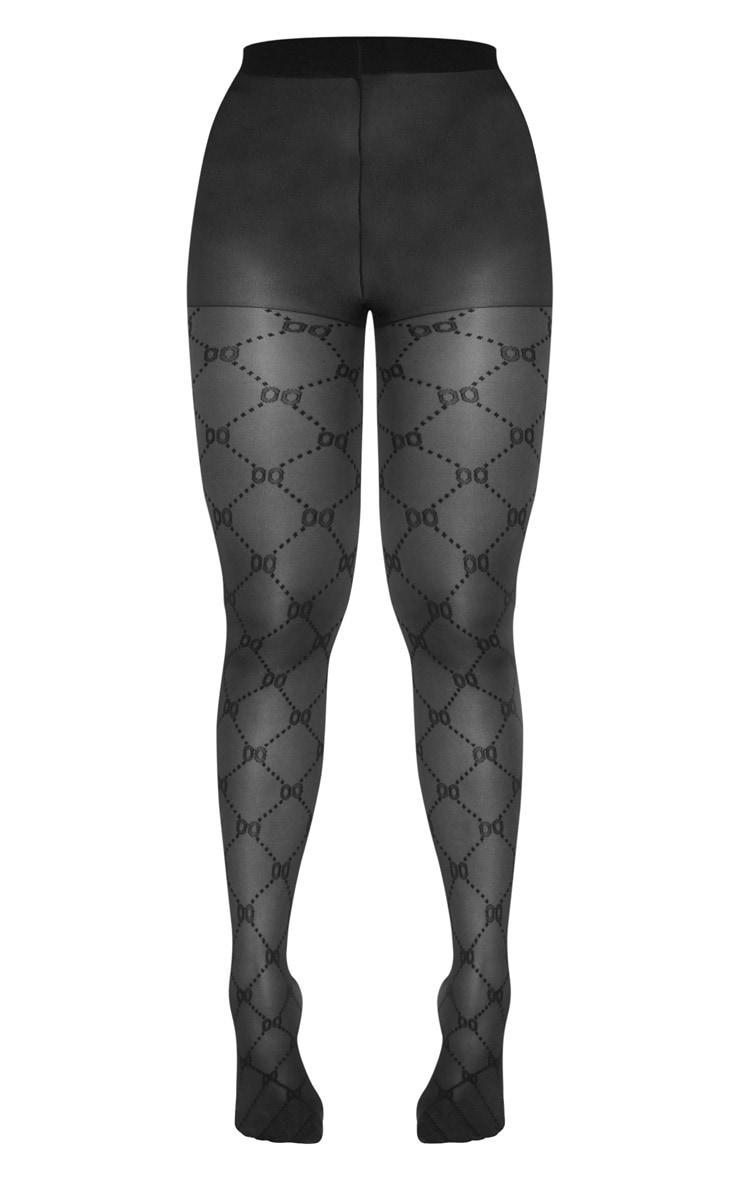 Black Patterned Tights Product Image