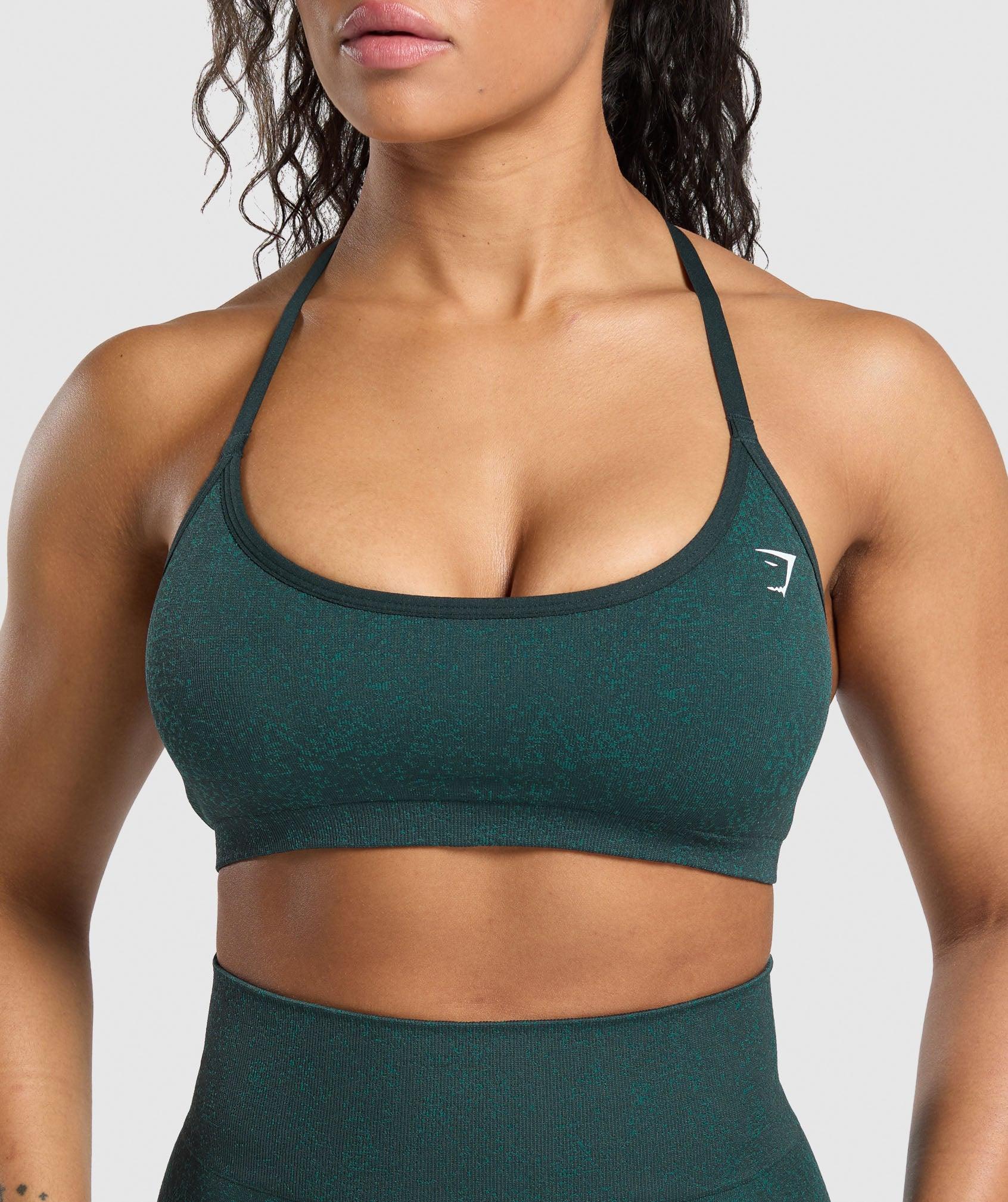 Gymshark Adapt Fleck T-Back Bra - Darkest Teal/Functional Teal Female Product Image