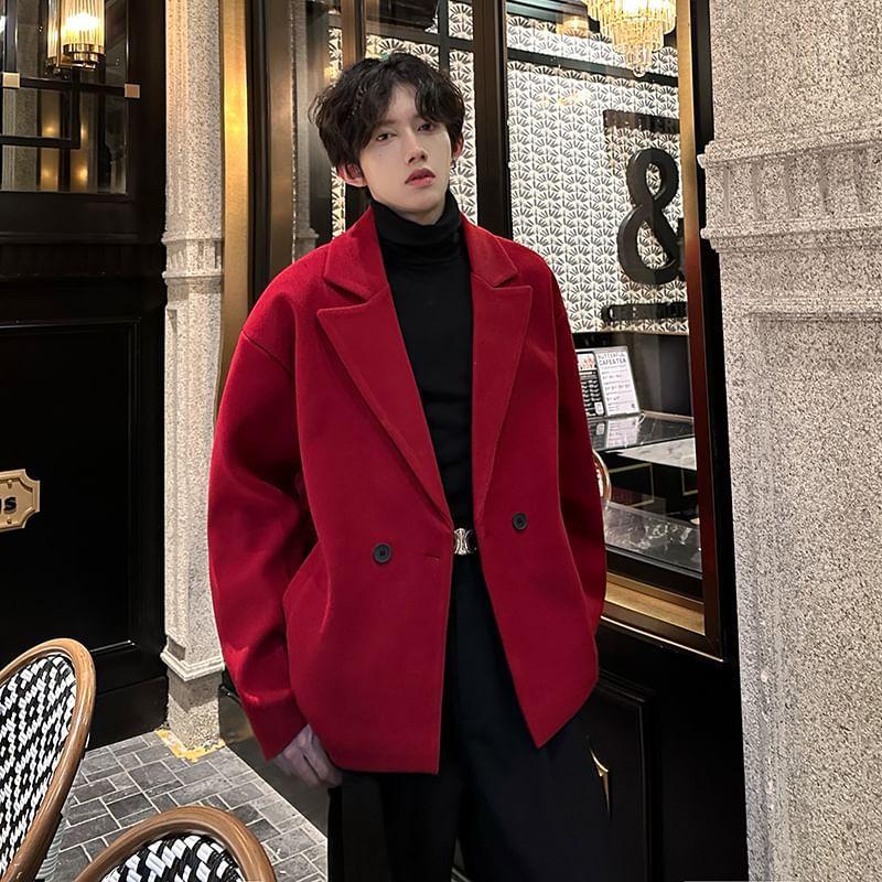 Double Breasted Plain Blazer Product Image