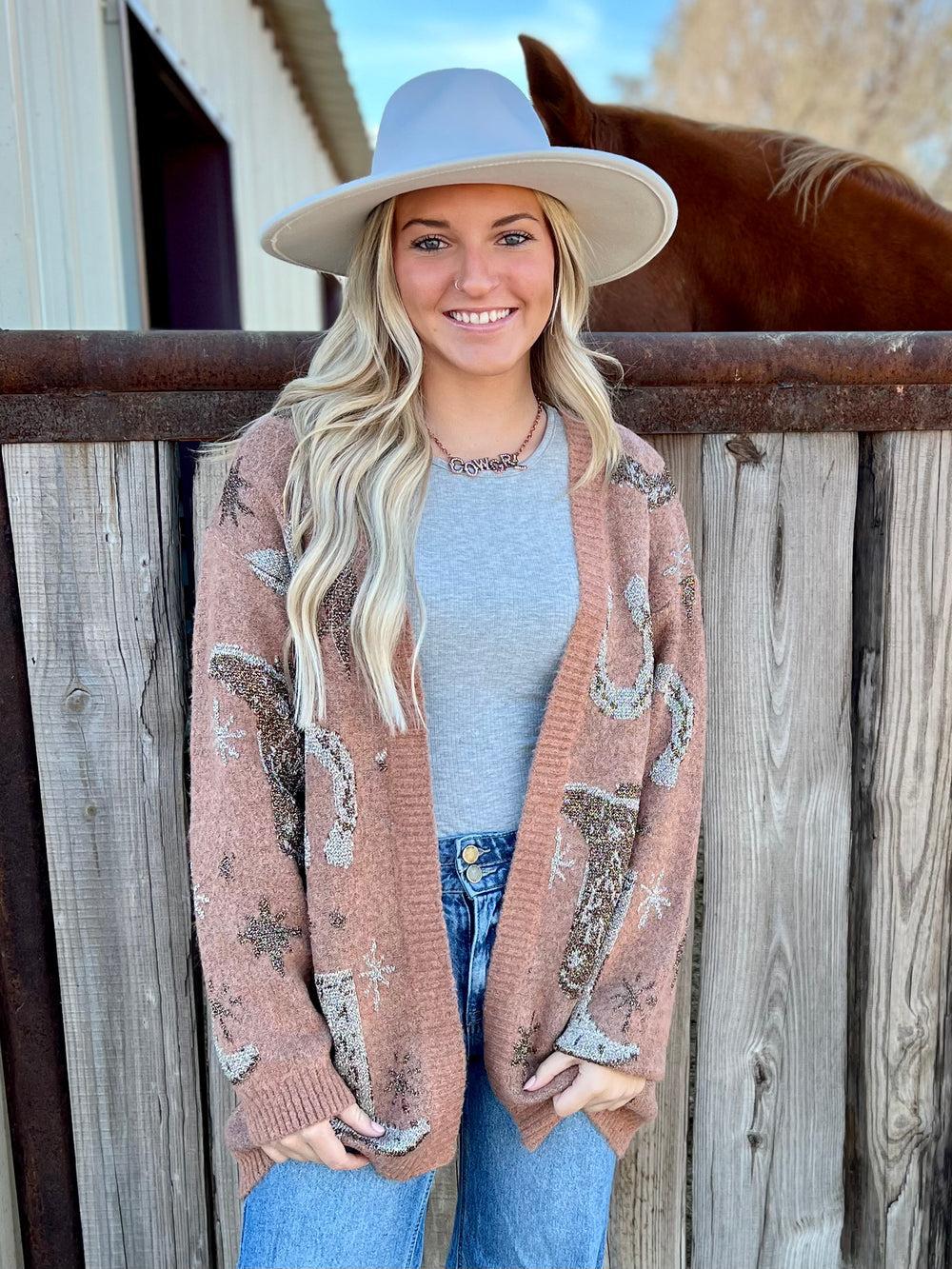 The Golden Horseshoe Cardigan* Product Image