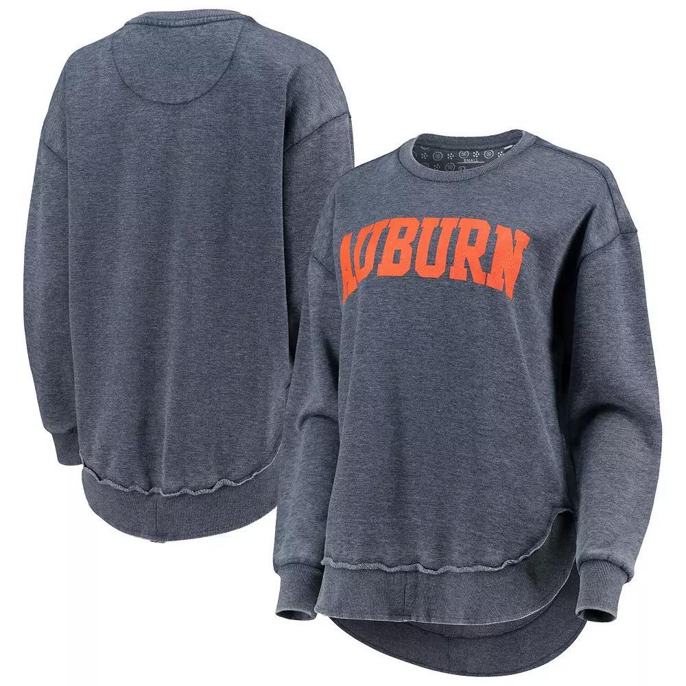 Women's Pressbox Navy Auburn Tigers Vintage Wash Pullover Sweatshirt, Size: Medium, Blue Product Image