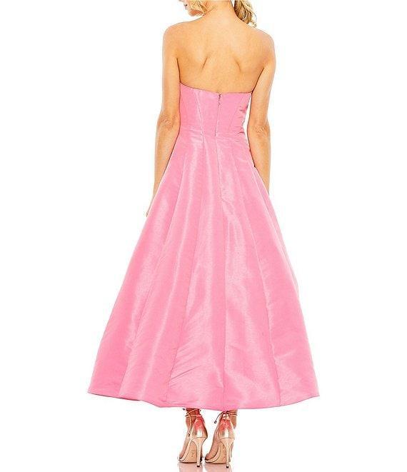 Mac Duggal Satin Strapless Bow Bodice A-line Ball Gown Product Image