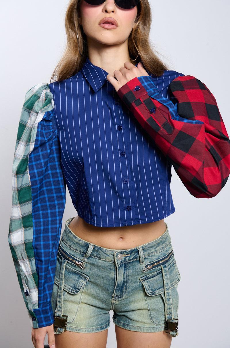 ALL DIFFERENT DIRECTIONS BUTTON UP BLOUSE Product Image