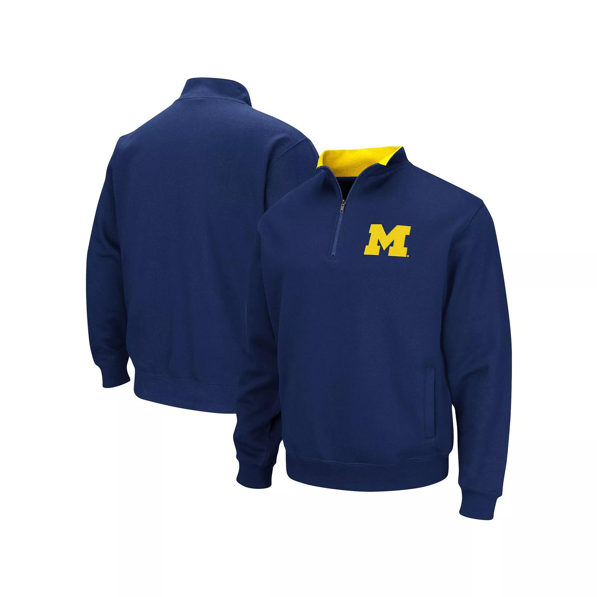 Men's Colosseum Navy Michigan Wolverines Big & Tall Tortugas Quarter-Zip Jacket, Size: 2XB, Blue Product Image
