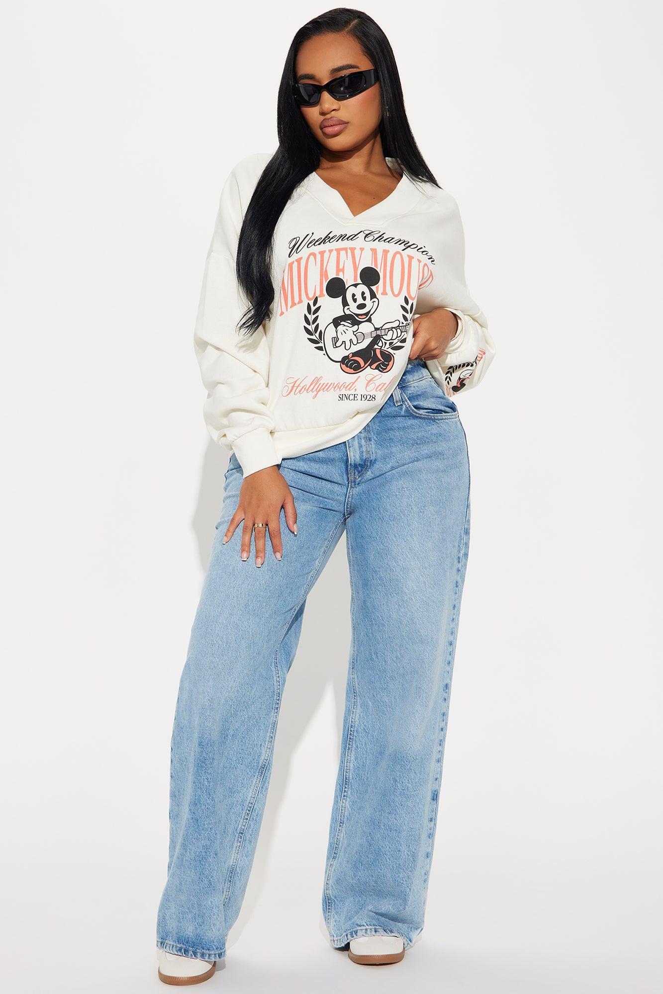 Mickey Mouse Weekend Champions Sweatshirt - Cream Product Image
