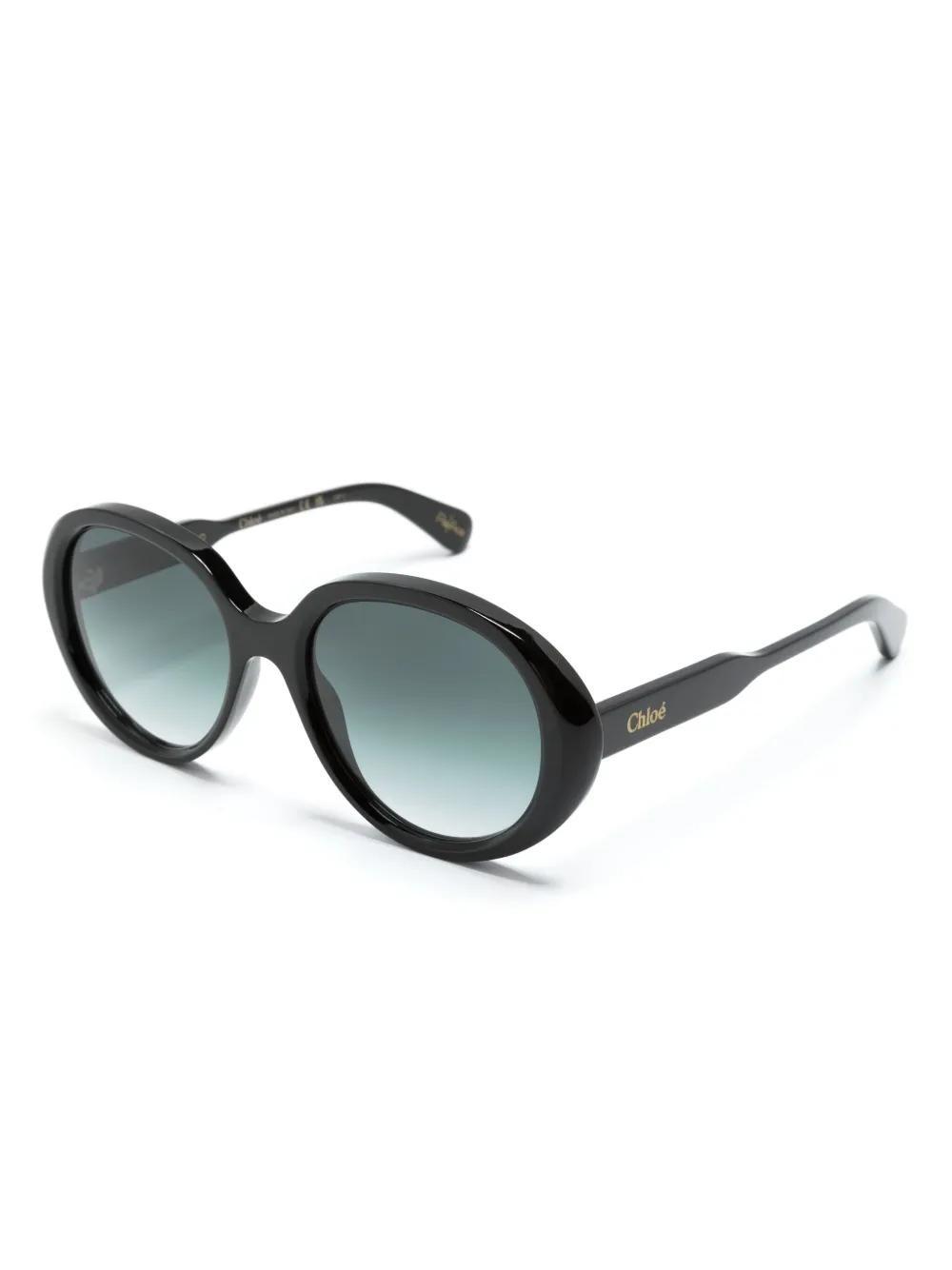 CHLOÉ Gayia Round-frame Sunglasses In Black Product Image