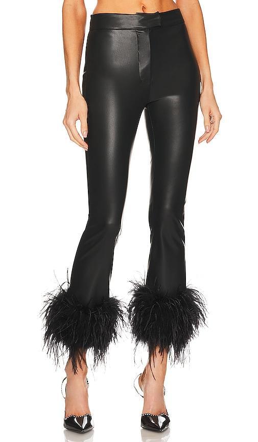 Pagetta Cropped Faux-Leather Flare Pants Product Image