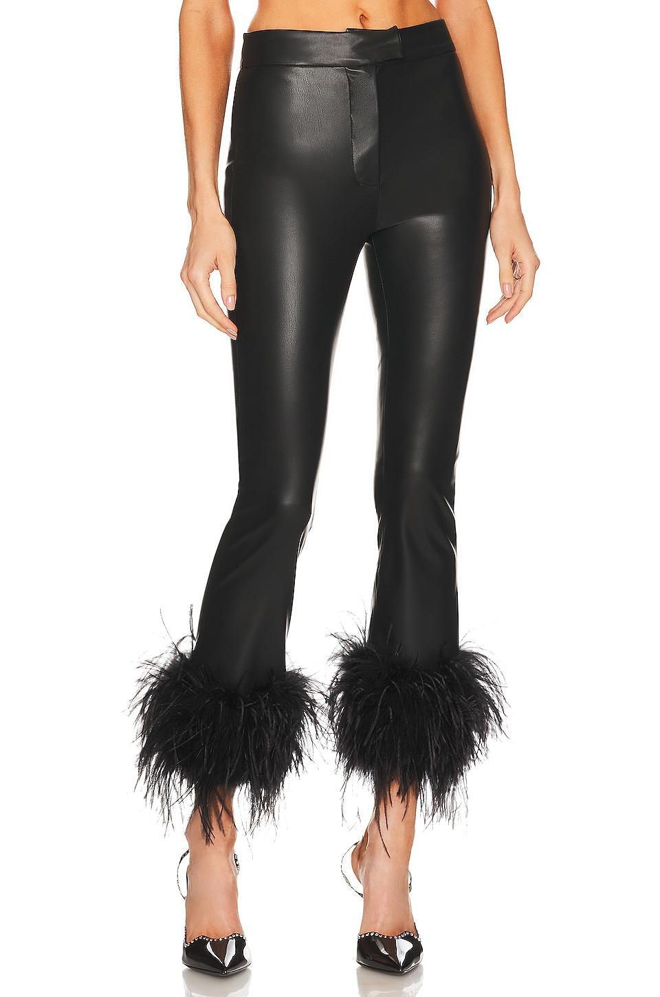 Pagetta Cropped Faux-Leather Flare Pants Product Image