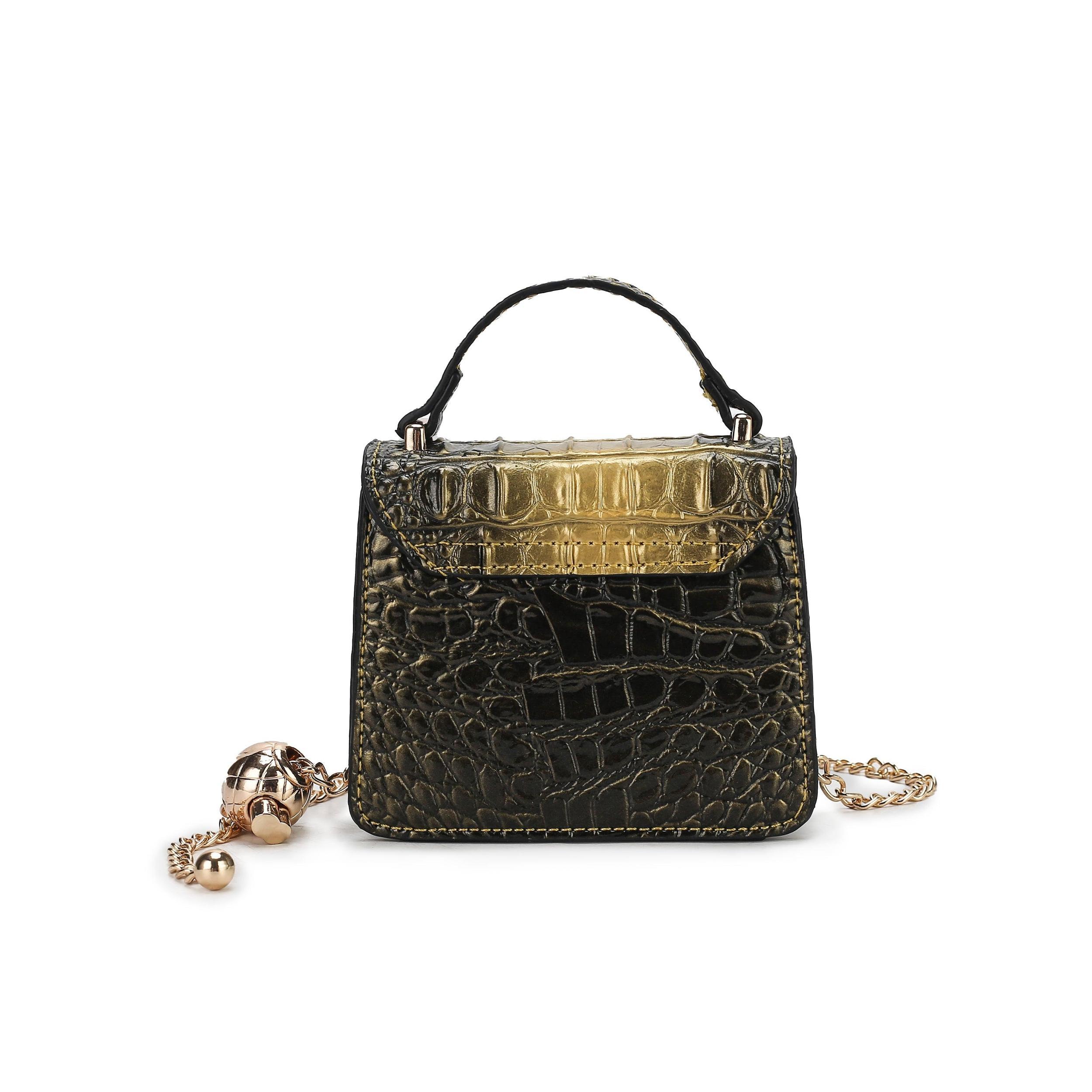 MKF Collection Women's Luxe Croc-Embossed Mini Satchel Female Product Image