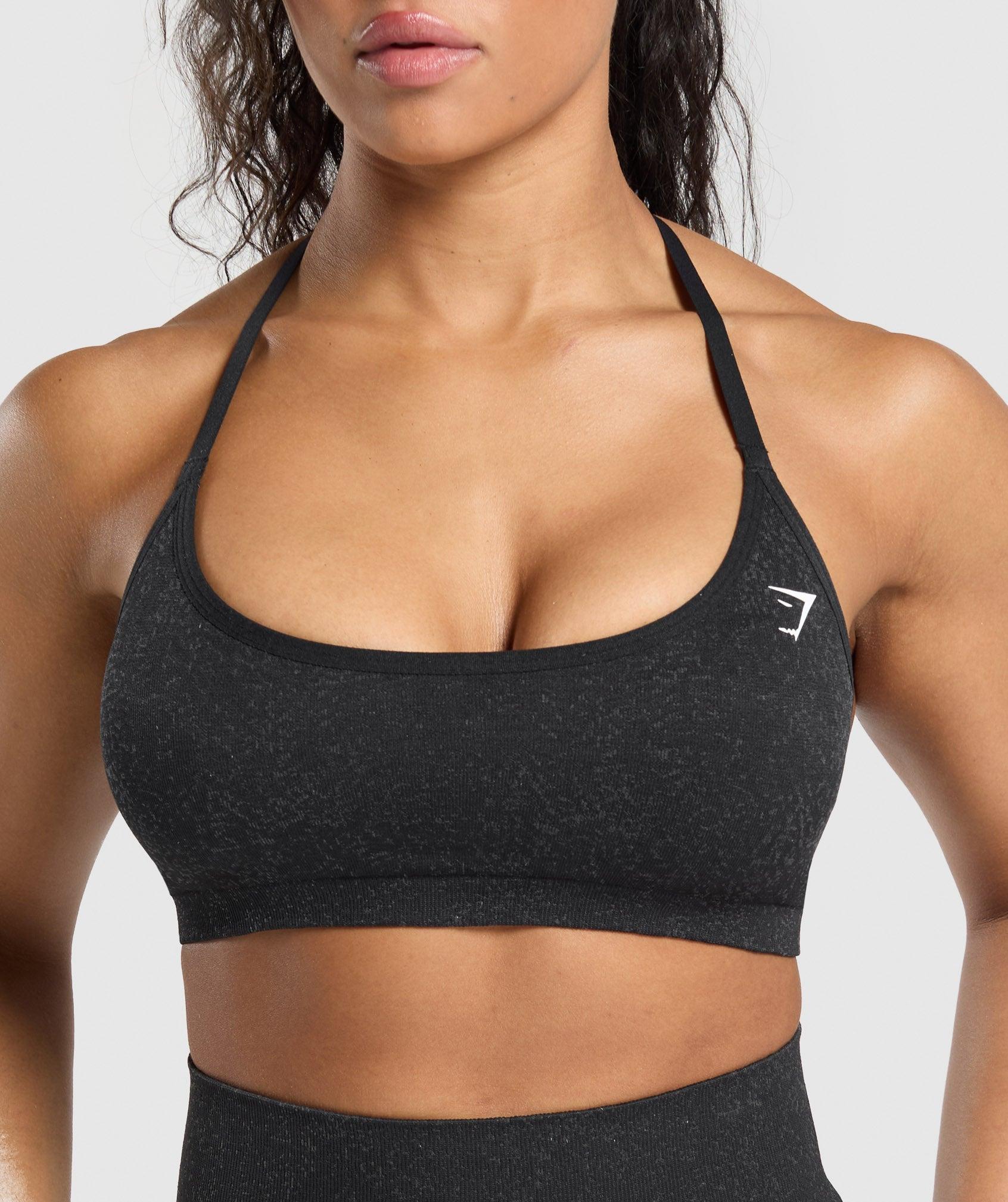 Gymshark Adapt Fleck T-Back Bra - Black Female Product Image