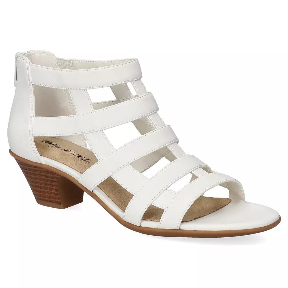 Easy Street Marg Women's Gladiator Sandals, Size: 7.5 Wide, White Product Image