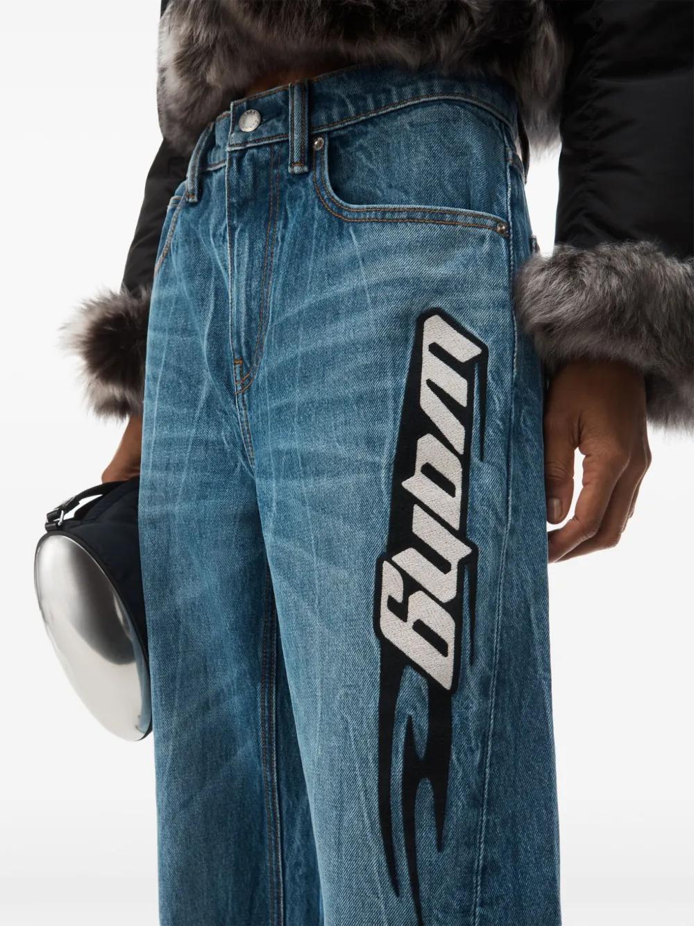 logo-patch ballloon jeans Product Image