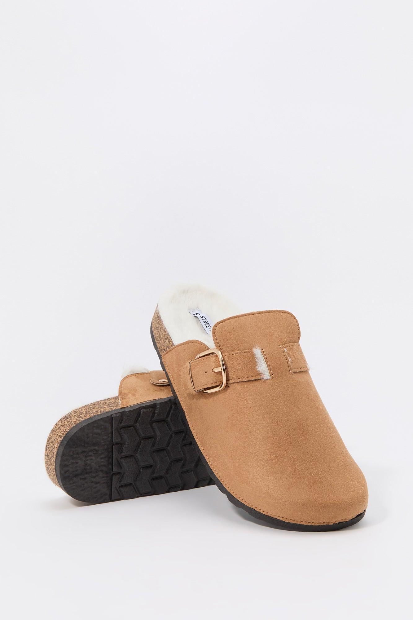 Faux Fur Lined Clog Slide Female Product Image