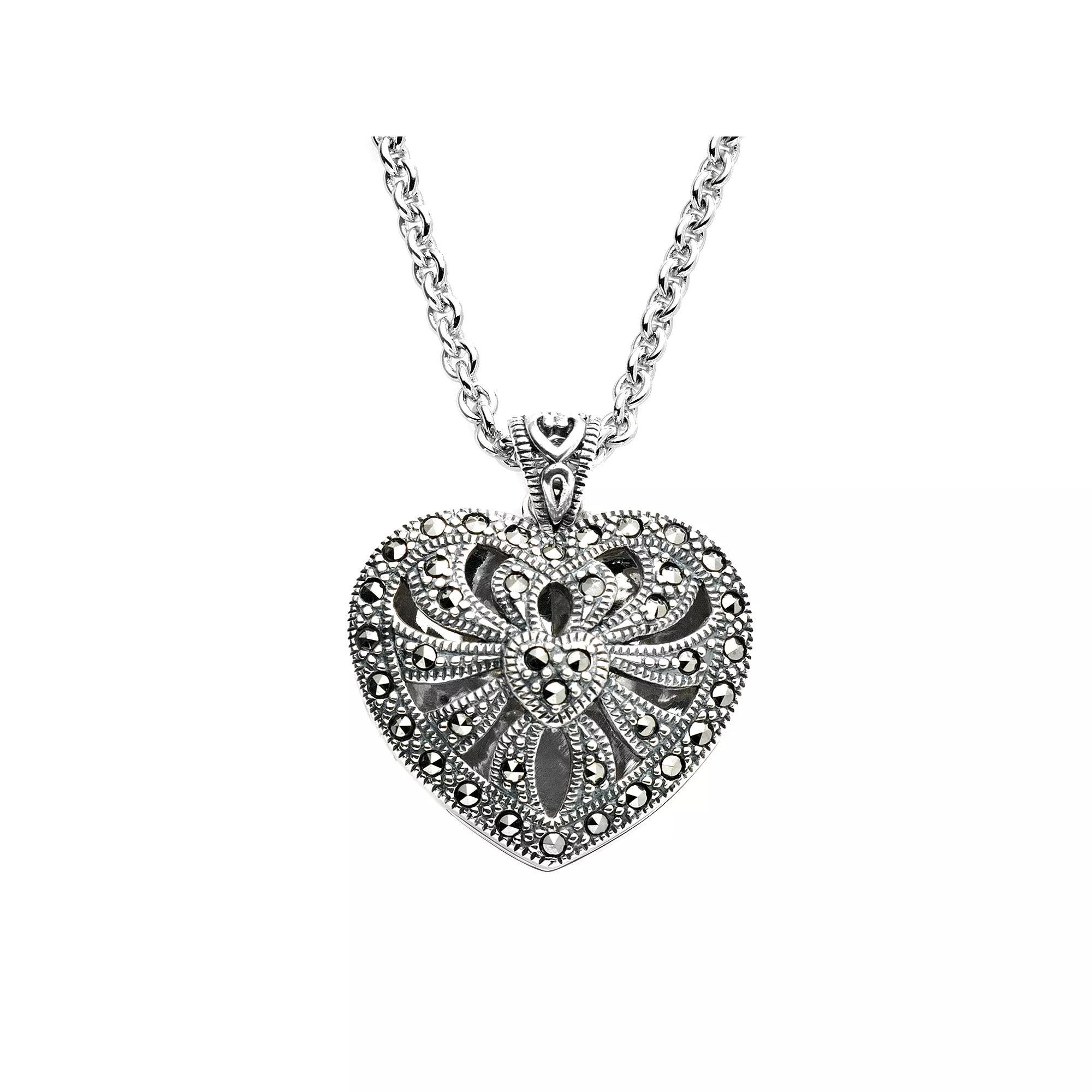 Lavish by TJM Sterling Silver Openwork Heart Locket, Women's Product Image