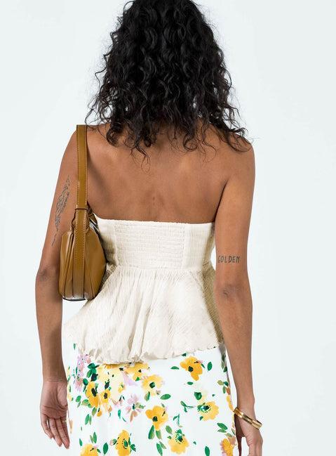 Long Summer Nights Top Ivory Low Impact Product Image