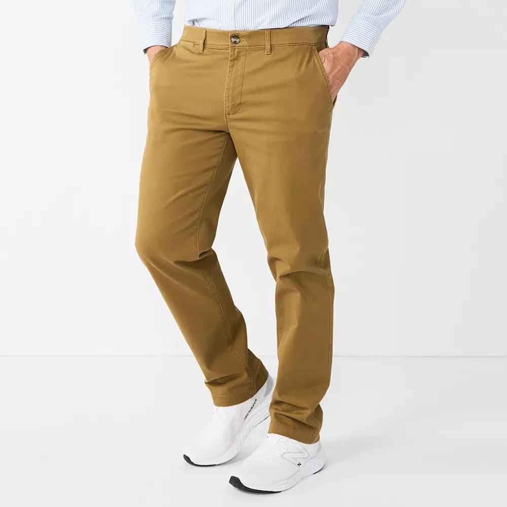 Men's Sonoma Goods For Life® Flexwear Straight-Fit Chinos, Size: 38X30, Dark Green Product Image
