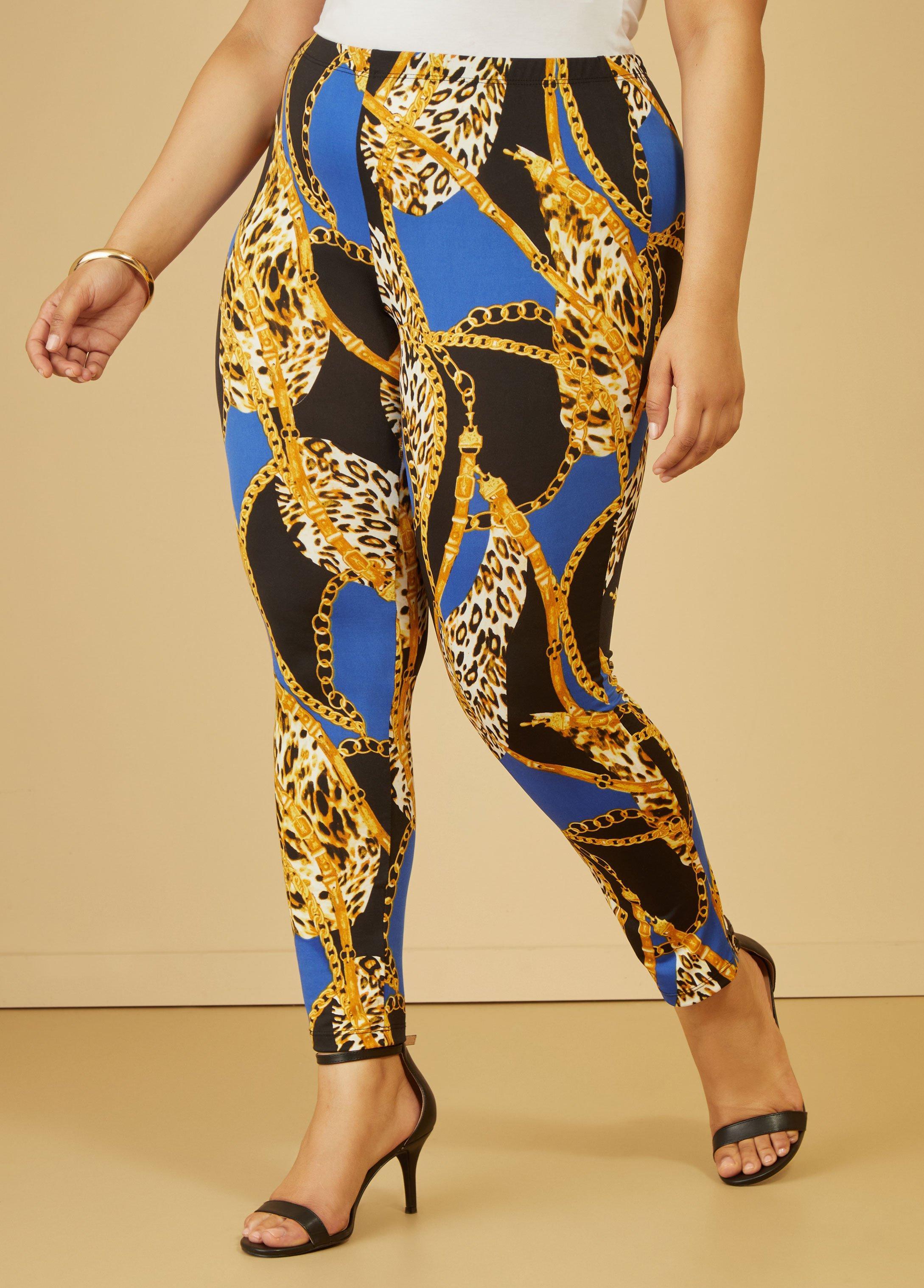 Plus Size Animal Print High Rise Leggings Ashley Stewart Product Image