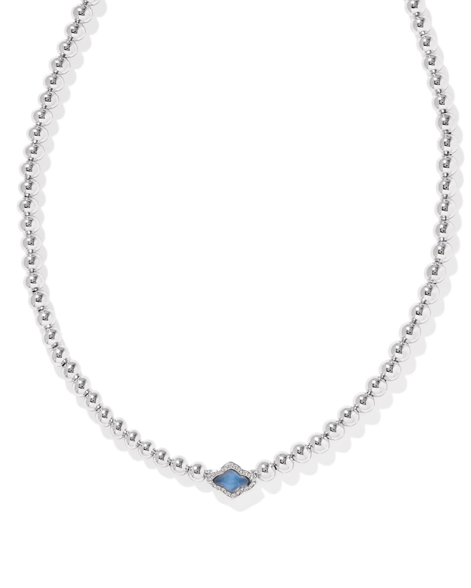 Abbie Gold Beaded Necklace in Azalea Illusion Product Image