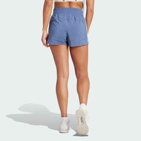 adidas Pacer Training 3-Stripes Woven High-Rise Shorts Aurora Ruby S 3 Womens Product Image