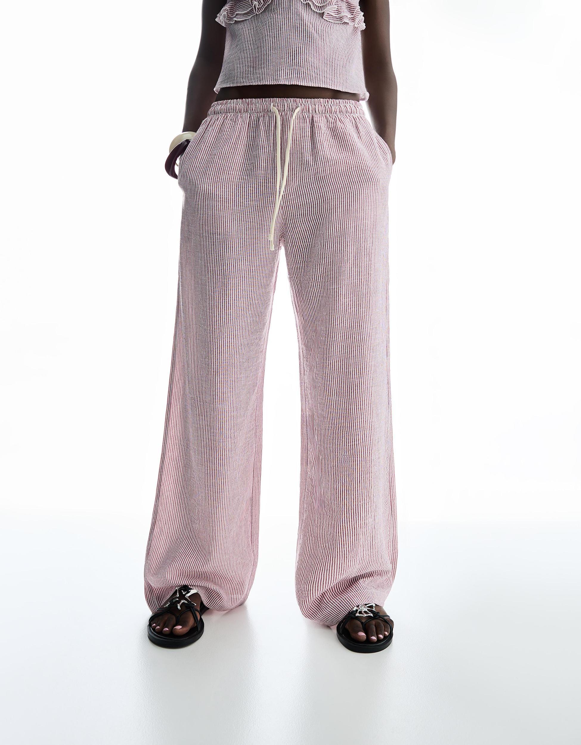 Striped rustic pants Product Image