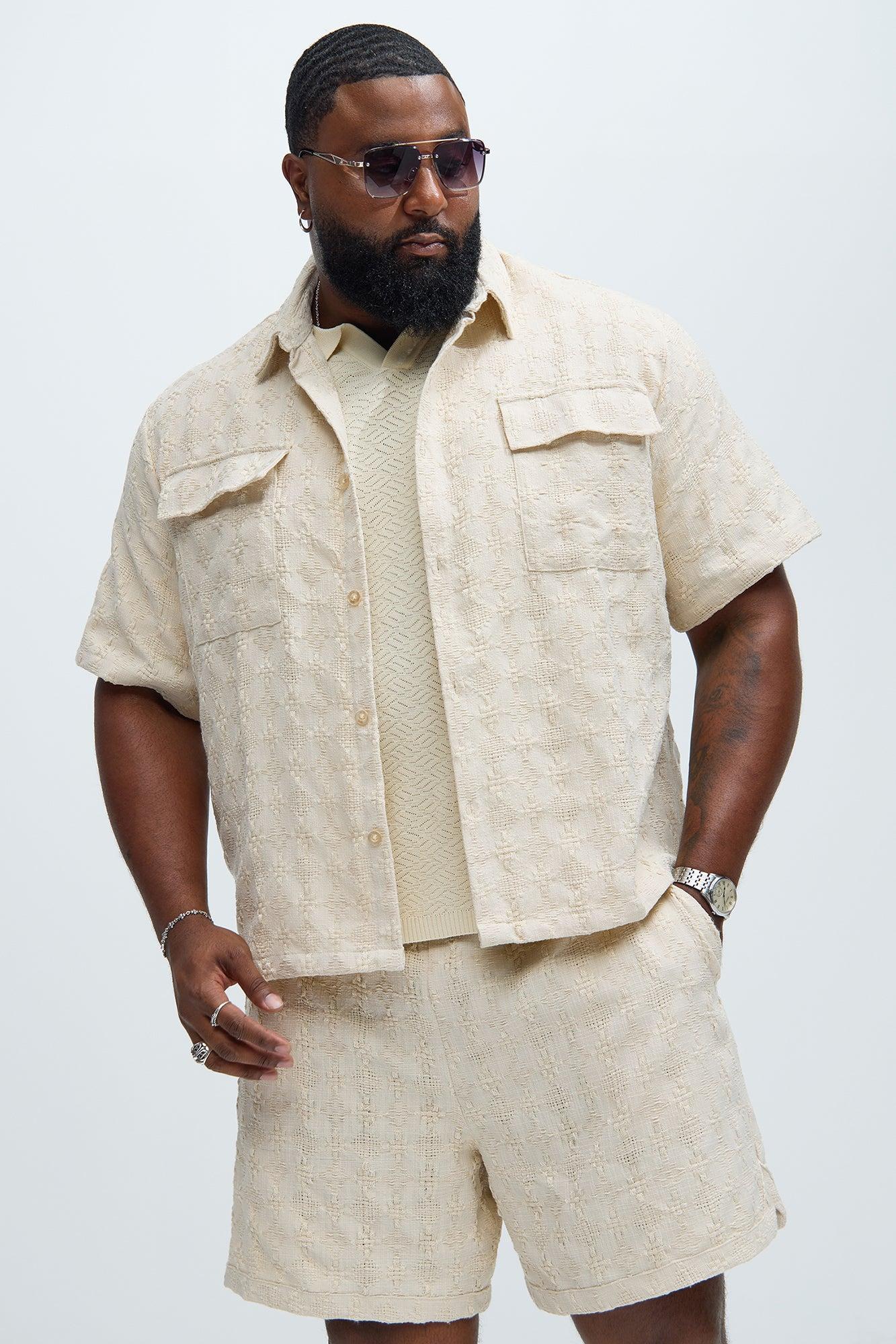 Mav Textured Shirt - Oatmeal Product Image