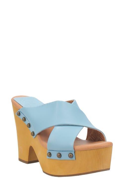 Dingo Driftwood Womens Leather Platform Sandals Product Image
