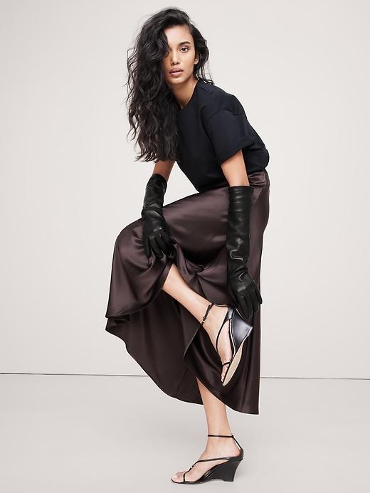 Leather Opera-Length Gloves Product Image