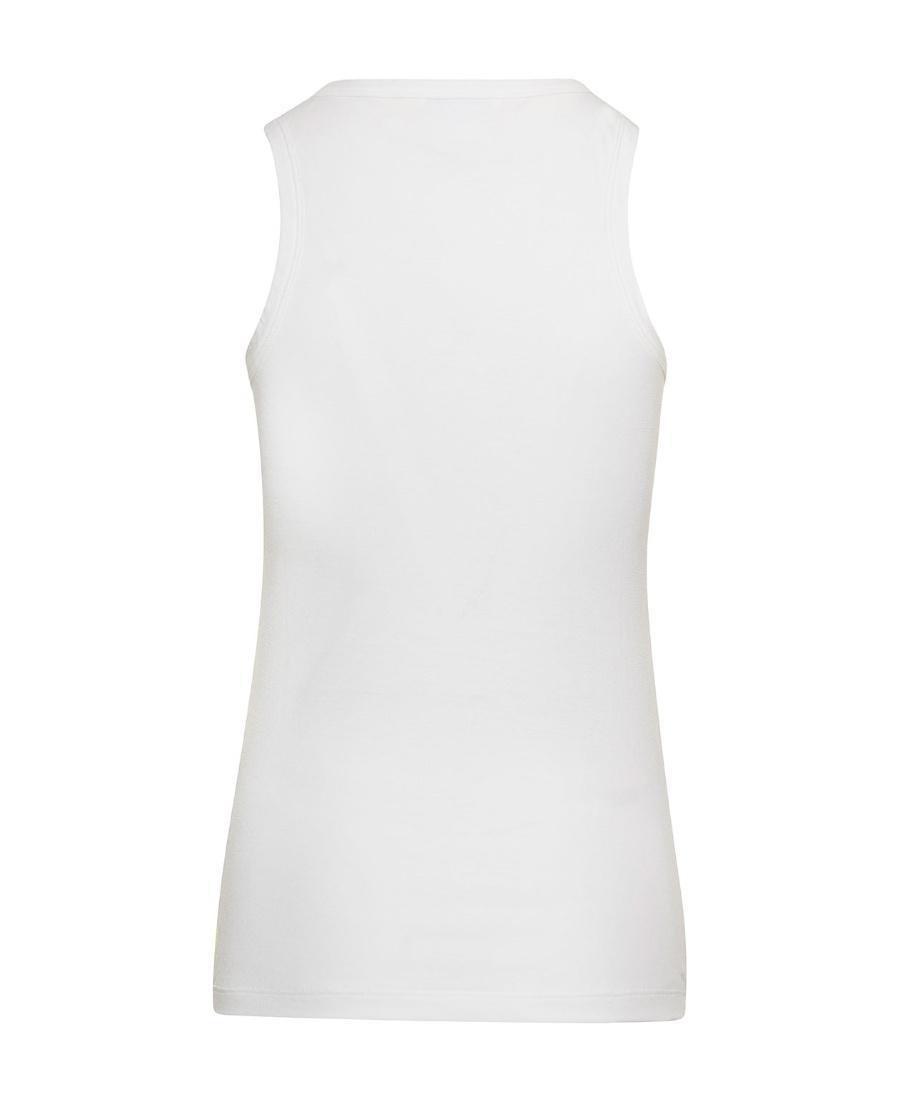 JIL SANDER Logo-print Cotton Tank Top In White Product Image