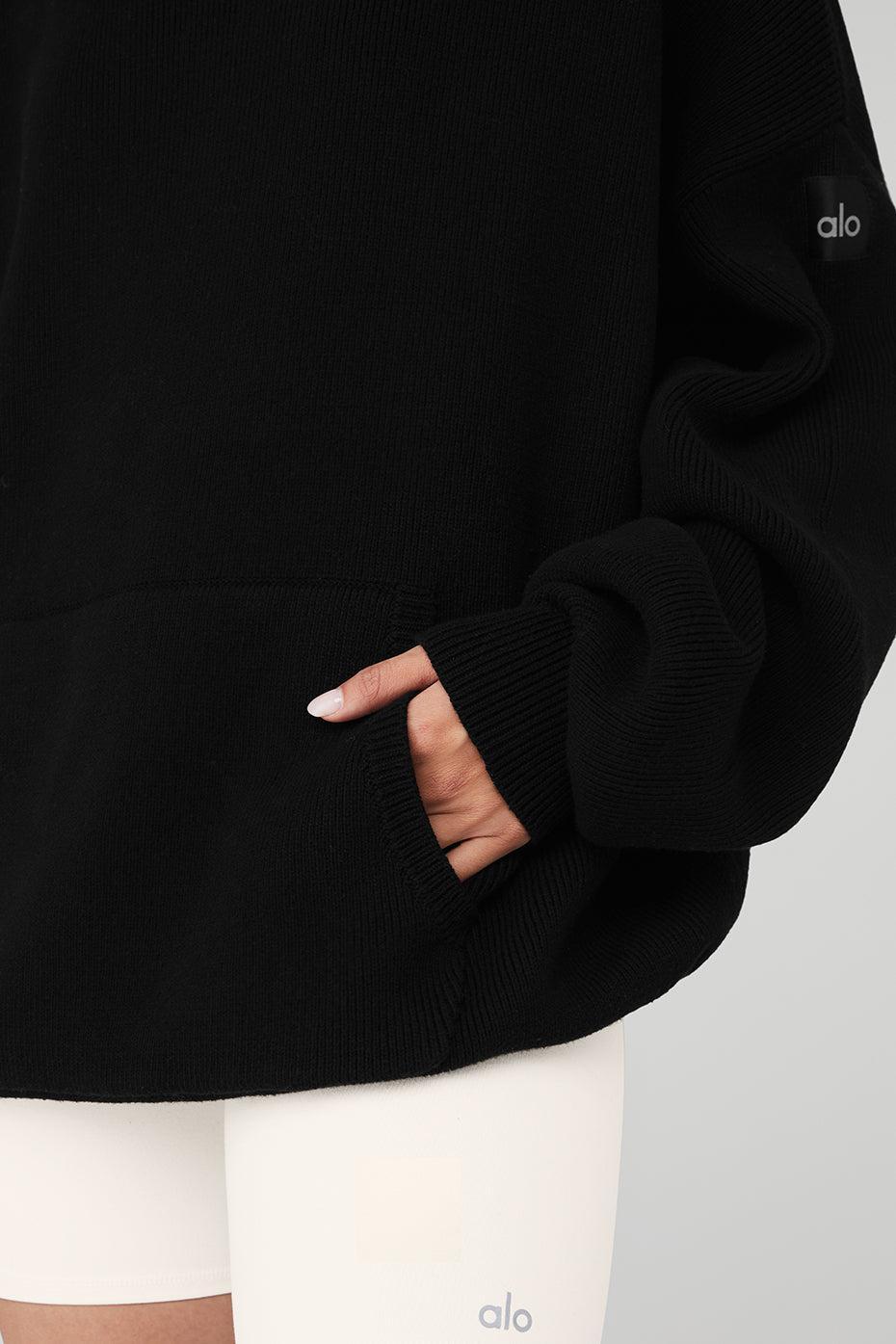 Scholar Hooded Sweater - Black Product Image