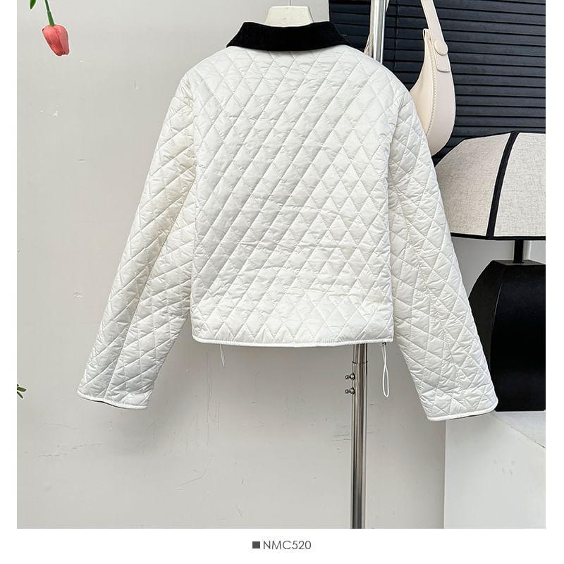Collared Quilted Jacket Product Image