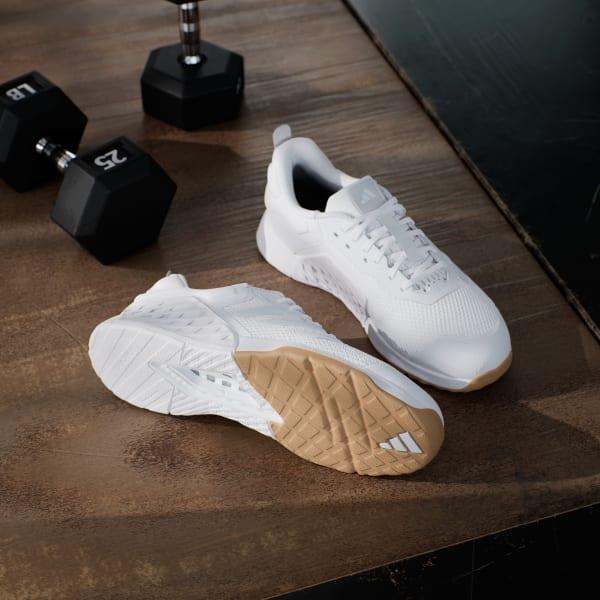 adidas Dropset 3 strength training shoes Cloud White M 14 / W 15 Unisex Product Image