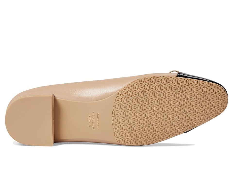 Womens Sleek Bow Leather Ballerina Flats Product Image