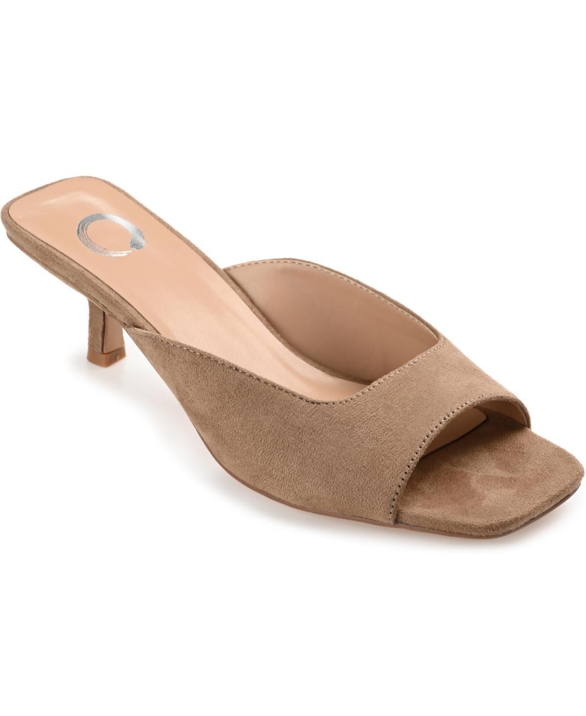 Journee Larna Womens Kitten Sandals Green Product Image