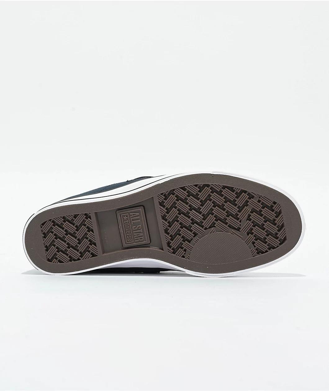 Converse One Star Puffed Obsidian, Black, & White Skate Shoes Product Image