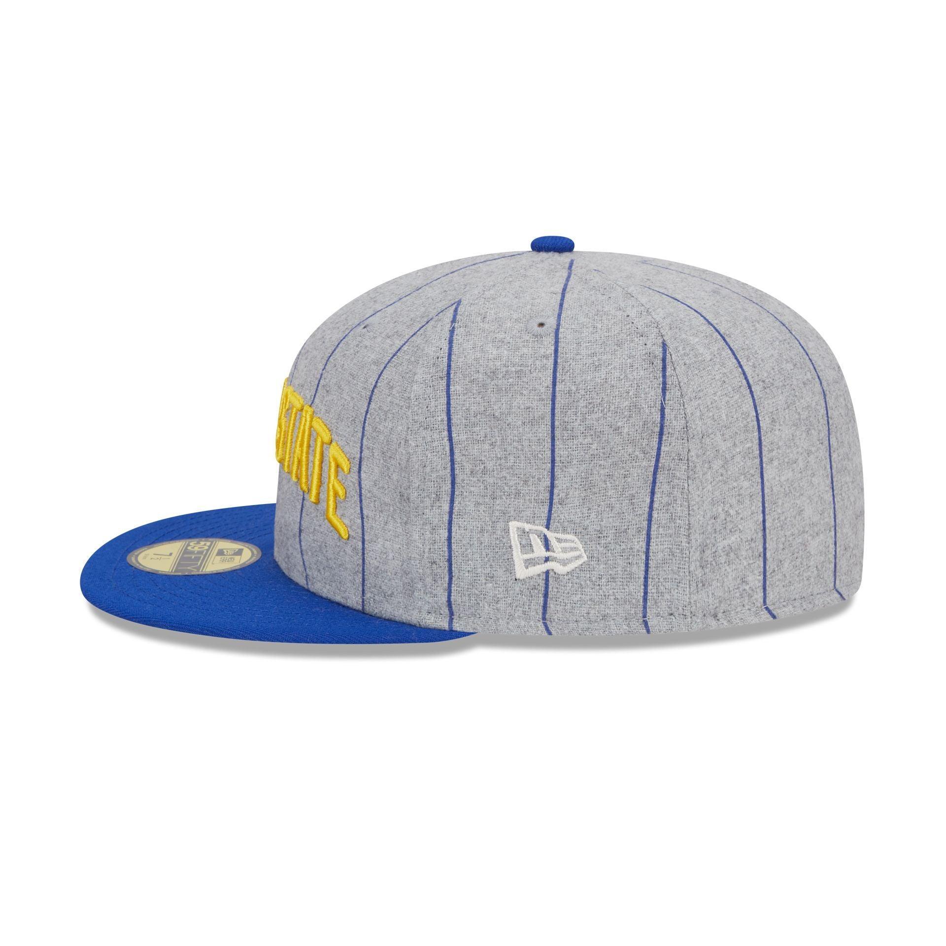 Golden State Warriors Heather Pinstripe 59FIFTY Fitted Hat Male Product Image